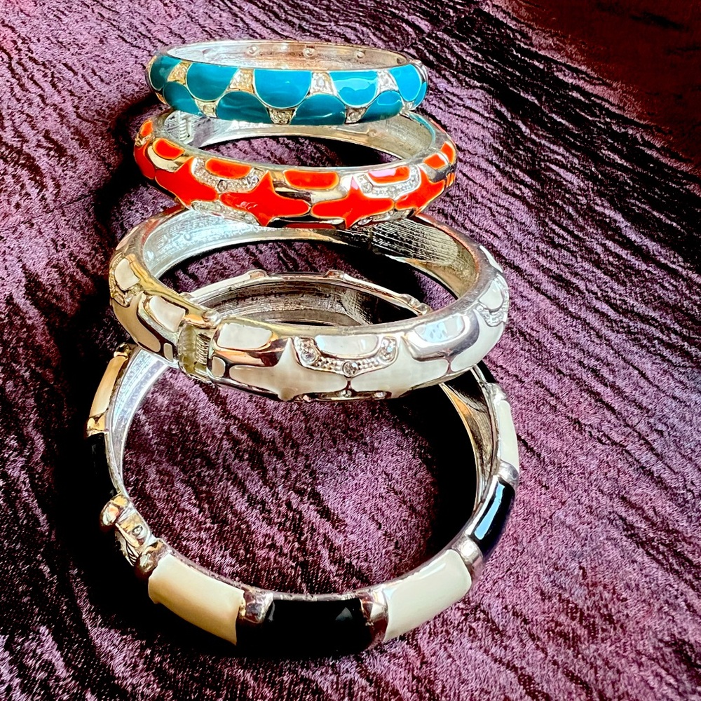 4 bangle bracelets set
